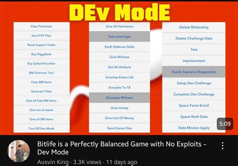 Dev mode download file : r/BitLifeHax .